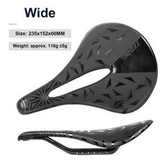 CU-20 Carbon Fiber Bike Saddle, 110 g, Hollow Shell