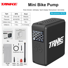 Mini Electric Bike Pump for Road Riding