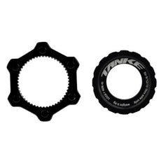TANKE Center Lock to 6-bolt rotor adapter in black, red, yellow, blue, green and purple