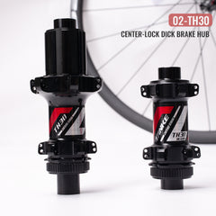 TANKE CNC road bike hub with four sealed bearings shown in Center Lock, six-bolt and rim brake versions