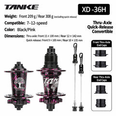 TH390 Camo 6-Bolt Disc Hubs with HG, MS or XD Freehub
