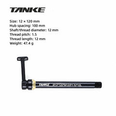 TK999-KCTZG Hidden Thru-Axle for MTB and Road, 12 or 15 mm