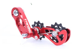 TANKE single-speed chain tensioner and freewheel in red, black, blue, purple, silver and rose pink