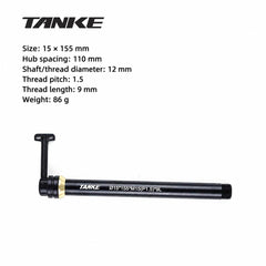 TK999-KCTZG Hidden Thru-Axle for MTB and Road, 12 or 15 mm