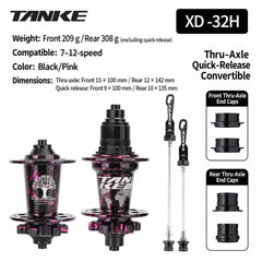 TH390 Camo 6-Bolt Disc Hubs with HG, MS or XD Freehub
