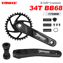 FC7000 GXP Hollow-Forged MTB Crankset, 170 mm, 32T–38T