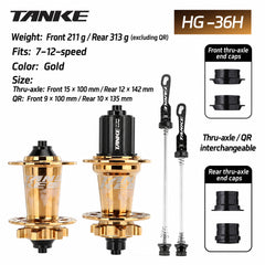 TH390 6-Pawl MTB Hub, 120-Point Engagement, 32H or 36H