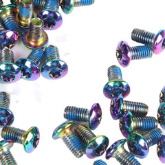 TANKE M5 x 10 mm Torx brake pad bolts with Oil Slick titanium-plated heads