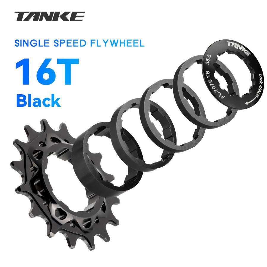 TANKE single-speed chain tensioner and freewheel in red, black, blue, purple, silver and rose pink