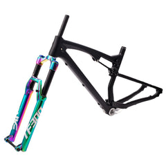 TANKE TF300-36 thru-axle air fork with 160 mm travel in oil slick and black