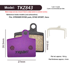 Hydraulic Disc Brake Pads, Resin or Metallic Compound