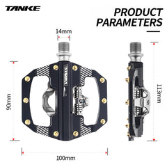 TP-65 CNC Alloy SPD-Compatible MTB Pedals