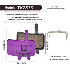 Hydraulic Disc Brake Pads, Resin or Metallic Compound
