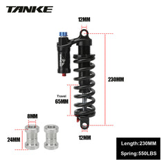 HBZ-AIR Rear Shock, 190–265 mm, for Full-Suspension MTB Frames