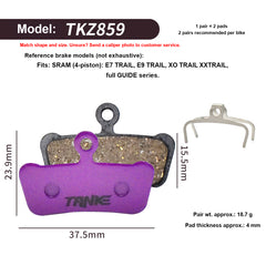 Hydraulic Disc Brake Pads, Resin or Metallic Compound