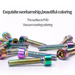 TANKE M6 x 30 mm Oil Slick alloy headset and stem bolt on a white background