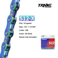 Bicycle Chain, 8/9/10/11/12-Speed, Oil Slick Options