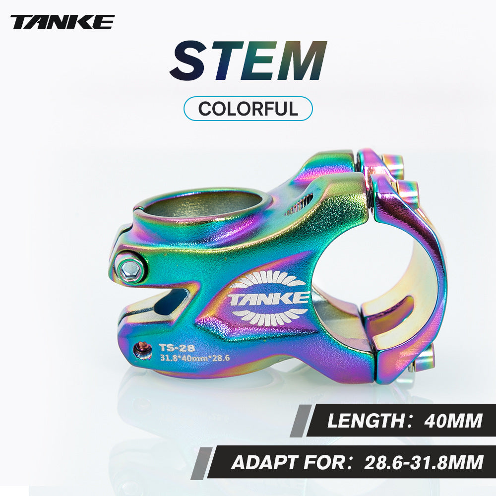 TANKE ultralight zero degree mountain bike stem in an Oil Slick finish