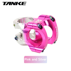 TANKE 559 short aluminium mountain bike stems in camo purple, gold pink and black red