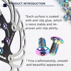 TANKE M5 x 10 mm Torx brake pad bolts with Oil Slick titanium-plated heads