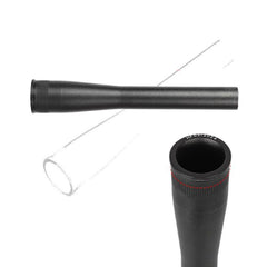 Aluminium fork steerer tube shown in straight and tapered versions