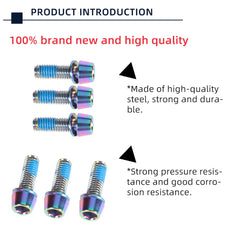 TANKE titanium-plated Oil Slick hex stem bolts in M5 and M6 sizes