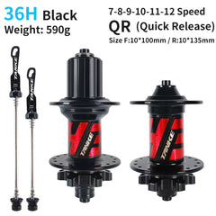 TH31 32H or 36H MTB Disc Hubs, 6-Pawl 72-Point Engagement