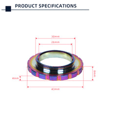 TANKE aluminium Center Lock rotor lockring in black and Oil Slick finishes