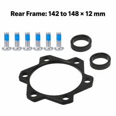 Boost Hub Conversion Spacers for Front or Rear 6-Bolt Hubs