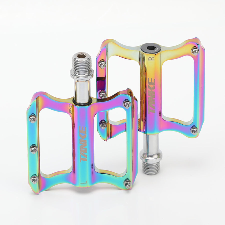 TP10 Aluminum Road Bike Pedals, Oil Slick Finish