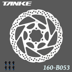 TANKE stainless steel 6-bolt disc brake rotors in 140 mm and 160 mm with mounting bolts