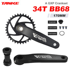 FC7000 GXP Hollow-Forged MTB Crankset, 170 mm, 32T–38T