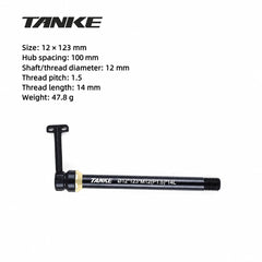 TK999-KCTZG Hidden Thru-Axle for MTB and Road, 12 or 15 mm