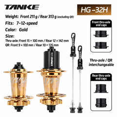TH390 6-Pawl MTB Hub, 120-Point Engagement, 32H or 36H