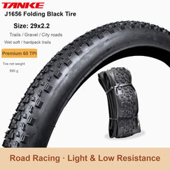 Folding-Bead Bike Tire, 20–29 in and 700c
