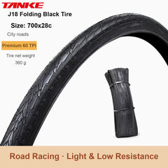 Folding-Bead Bike Tire, 20–29 in and 700c