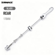 TANKE alloy quick release skewer in black, red, purple, rose pink, blue and silver