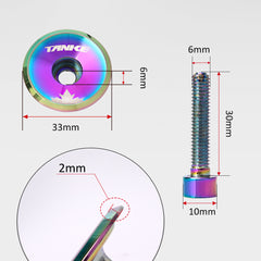 TANKE Oil Slick aluminium headset top cap shown in five different logo designs