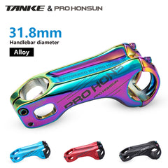 PROHONSUN 037A alloy stem in black, red, blue and oil slick, 70 mm and 90 mm lengths