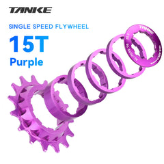 TANKE aluminium single speed freewheel in seven colours with chain tensioner