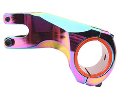 HONSUN CNC alloy stem in lake blue, black, oil slick and red with 31.8 mm bar clamp