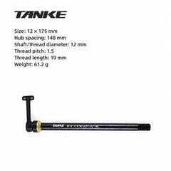 TK999-KCTZG Hidden Thru-Axle for MTB and Road, 12 or 15 mm
