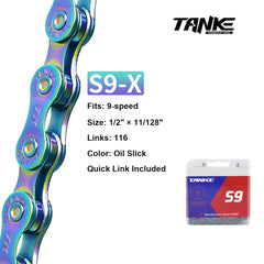 Bicycle Chain, 8/9/10/11/12-Speed, Oil Slick Options