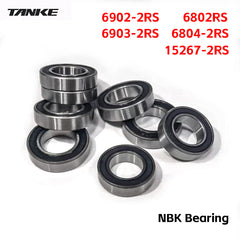 TANKE sealed hub bearings in five size codes laid out side by side