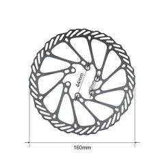TANKE hollow stainless steel brake rotors in 140 mm and 160 mm, in silver and oil slick