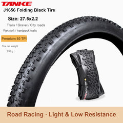Folding-Bead Bike Tire, 20–29 in and 700c