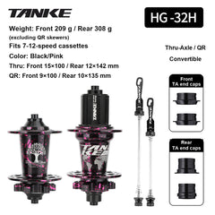 TH390 Camo 6-Bolt Disc Hubs with HG, MS or XD Freehub