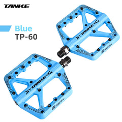 TANKE TP60 nylon mountain bike pedals in black, orange, blue, purple, green, grey and red