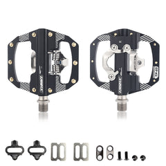 TANKE TP-65 black flat mountain bike pedals with a 90 x 10 mm platform