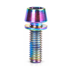 TANKE titanium-plated Oil Slick hex stem bolts in M5 and M6 sizes